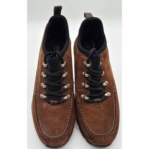 Lands End Mens Brown Suede Hiking Shoes Size 8.5 B
